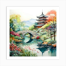 Asian Landscape Painting 2 Art Print