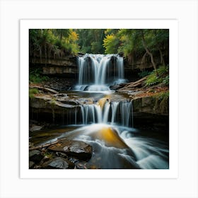 Abstract Representation Of A Waterfall 3 Art Print