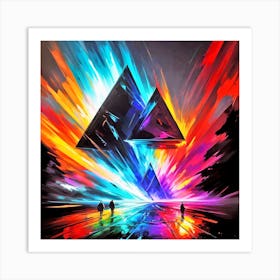 Rainbow Triangles Art Print