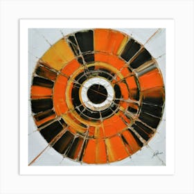 Orange & Black Art Print