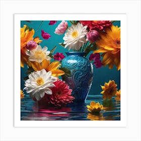 Flowers In A Vase 82 Art Print