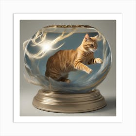 Cat In A Fish Bowl 28 Art Print