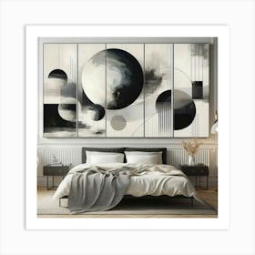 Abstract Black And White Painting Art Print