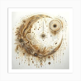 Gold Crescent Art Print