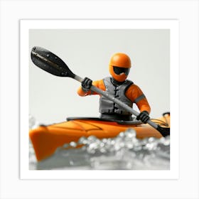 Kayaker In The Water Art Print