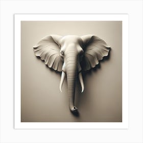 Elephant Head Wall Art Art Print