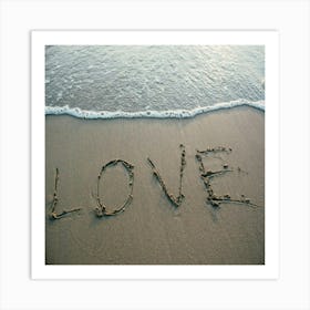 Love Written In The Sand Art Print