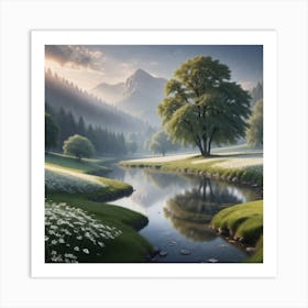 River In The Mountains 2 Art Print