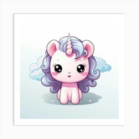 Cute Unicorn 102 Art Print