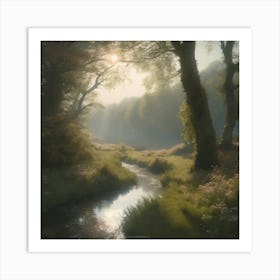 River In The Woods Art Print