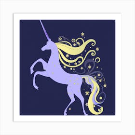 Unicorn With Stars Art Print
