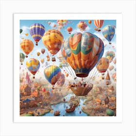 A Hot Air Balloon Race T Art Print