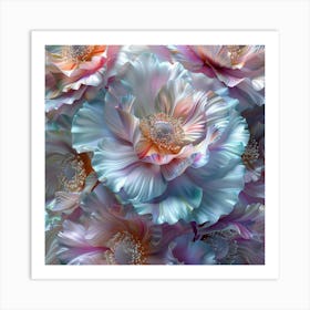 Abstract Flowers 3 Art Print