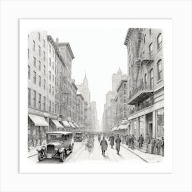 New York City Street Scene 4 Art Print