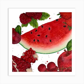 Red Fruits 1 Art Print