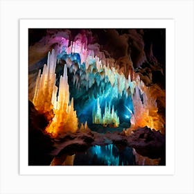 Colorful Caves Art Print