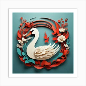 Minimalist, Swan Art Print