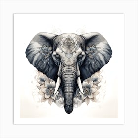 Elephant Series Artjuice By Csaba Fikker 013 1 Art Print