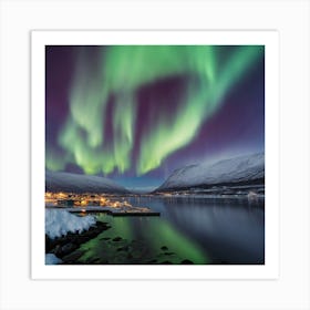 Aurora Borealis In Norway Art Print