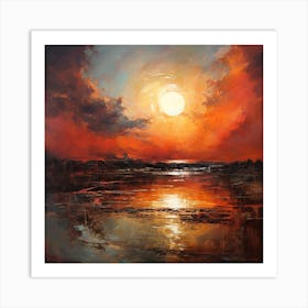 Sunset Over The Sea 3 Art Print