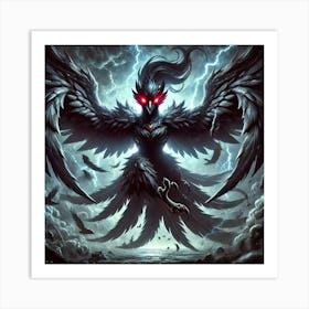 Zoya Nightshade Raven Form Art Print