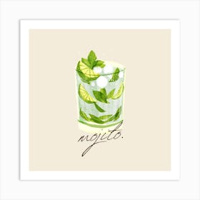 Mojito Square Art Print