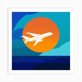 Airplane In The Sky 2 Art Print