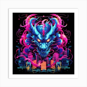 Psychedelic Monster 4 Art Print