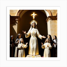 Statue Of The Virgin Art Print