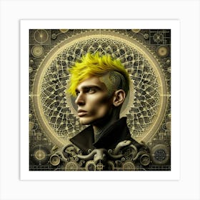 Man With Yellow Hair Art Print