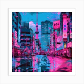 Neon City 10 Art Print