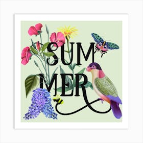 Botanical Summer Square Art Print