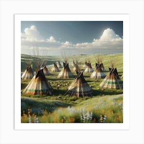 Native American Teepees Art Print