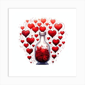 Bottle Of Love 1 Art Print