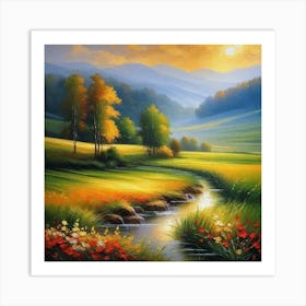 Russian Landscape Painting Art Print