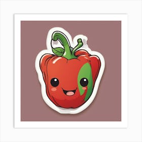 Cute Pepper Sticker Art Print