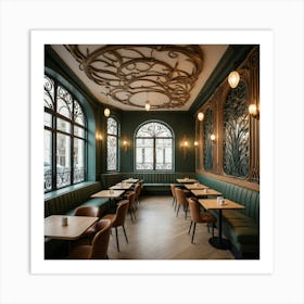 Paris Cafe Interior Art Print