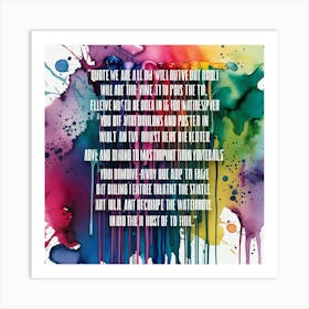 Quote Print Art Print