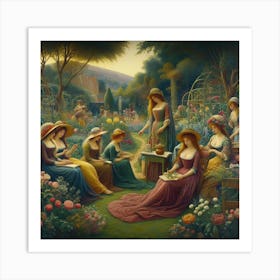 Garden Party 1 Art Print