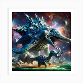 Animal chase Art Print