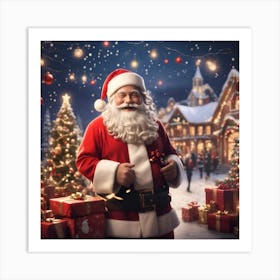 Christmas Santa Art Print