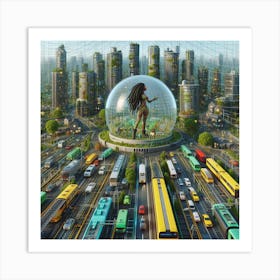 Futuristic Cityscape 5 Art Print