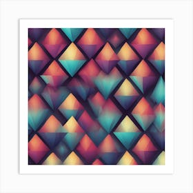 Abstract Triangles Art Print