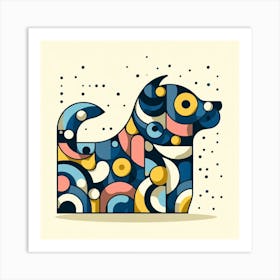 Geometric Art Dog 2 Art Print