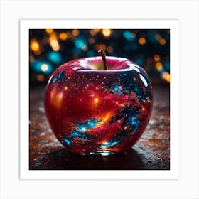 Galaxy Apple Art Print