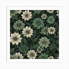 Floral Wallpaper 2 Art Print