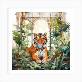 Tiger In The Orangery Art Print