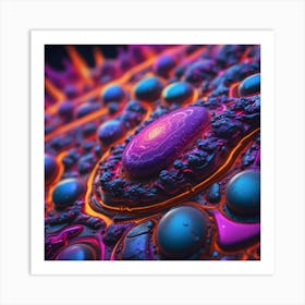 3d Rendering Of A Cell Art Print