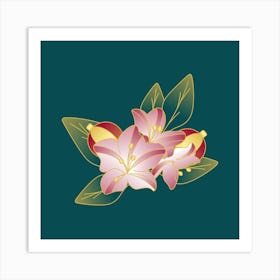 Pink Flower art Art Print