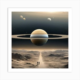 Saturn In Space 1 Art Print